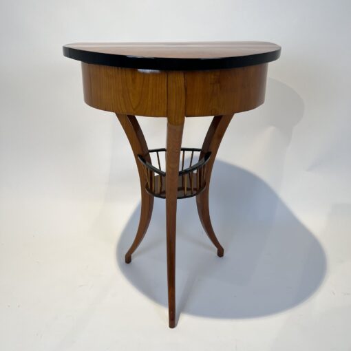 Biedermeier Sewing Table Cherry - Edge Ebonized Detail - Styylish