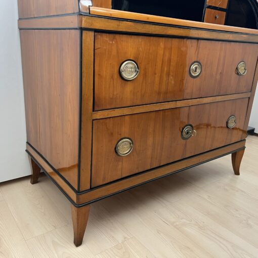 Biedermeier Roll-Top Desk - Bottom Drawer Detail - Styylish