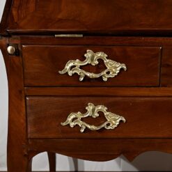 Small Mahogany Sloping Desk - Bottom Drawers Handle - Styylish