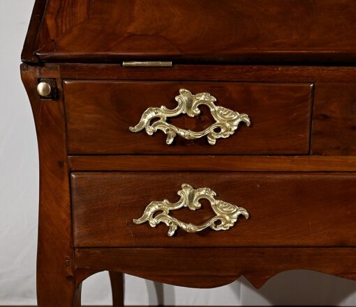 Small Mahogany Sloping Desk - Bottom Drawers Handle - Styylish