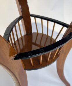 Biedermeier Sewing Table Cherry - Edge Ebonized Bottom Detail - Styylish