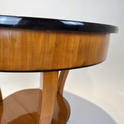 Round Biedermeier Side Table - Ebonized Edge Detail - Styylish