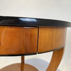 Round Biedermeier Side Table - Ebonized Edge - Styylish