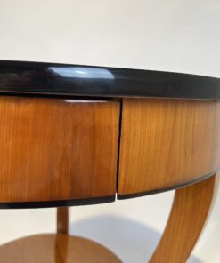 Round Biedermeier Side Table - Ebonized Edge - Styylish