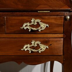 Small Mahogany Sloping Desk - Gold Handle - Styylish