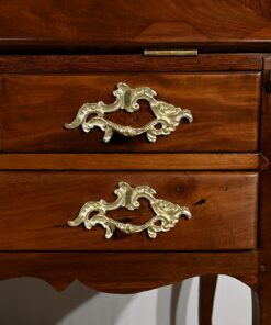 Small Mahogany Sloping Desk - Gold Handle - Styylish