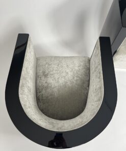 Pair of Art Deco Club Chairs - Lacquer Edge From Top - Styylish