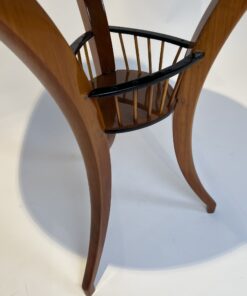 Biedermeier Sewing Table Cherry - Bottom Basket Detail - Styylish