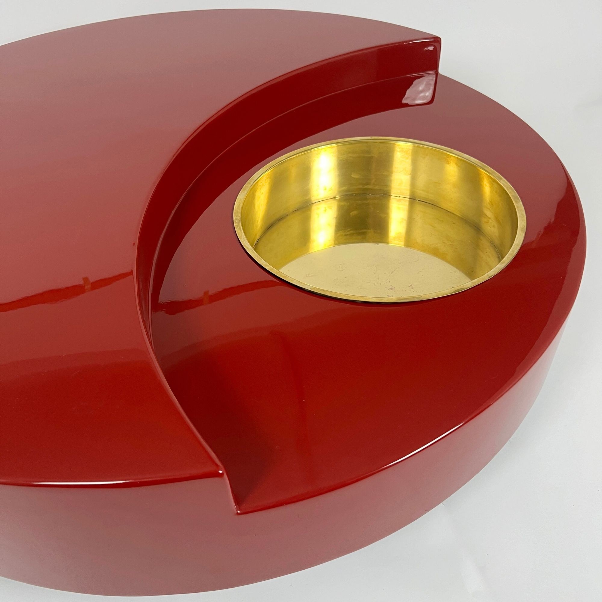 Willy Rizzo Coffee Table 'TRG' - Gold Tray - Styylish