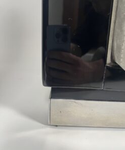 Pair of Art Deco Club Chairs - Side Edge Profile with Chrome - Styylish