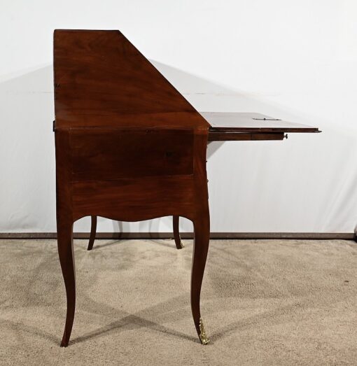 Small Mahogany Sloping Desk - Side Profile - Styylish