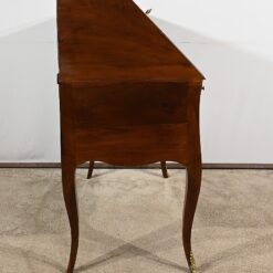 Small Mahogany Sloping Desk - Side Profile Desk Closed - Styylish