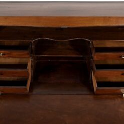 Small Mahogany Sloping Desk - Interior Drawers Open - Styylish