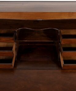 Small Mahogany Sloping Desk - Interior Drawers Open - Styylish