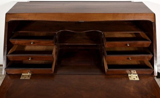 Small Mahogany Sloping Desk - Interior Drawers Open - Styylish