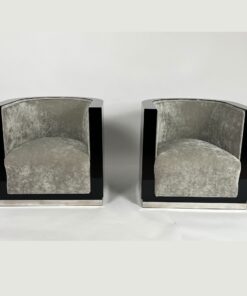 Pair of Art Deco Club Chairs - Together Front - Styylish