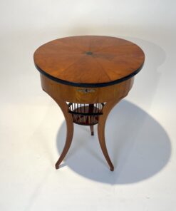 Biedermeier Sewing Table Cherry - Front Top - Styylish