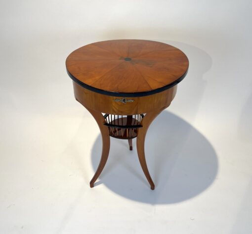 Biedermeier Sewing Table Cherry - Front Top - Styylish