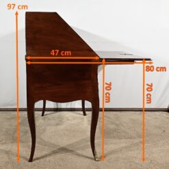 Small Mahogany Sloping Desk - Side Dimensions - Styylish