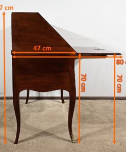 Small Mahogany Sloping Desk - Side Dimensions - Styylish