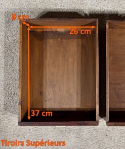 Small Mahogany Sloping Desk - Drawer Individual Dimensions - Styylish