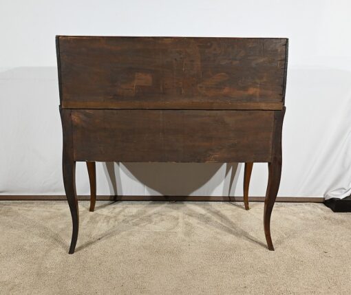 Small Mahogany Sloping Desk - Back Profile - Styylish