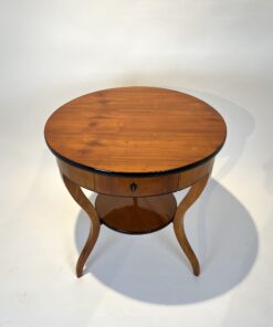 Round Biedermeier Side Table - Front and Top - Styylish