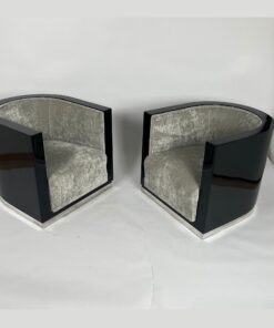 Pair of Art Deco Club Chairs - Front Profile - Styylish