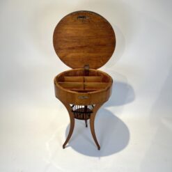 Biedermeier Sewing Table Cherry - Top Compartments - Styylish