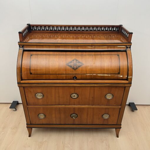 Biedermeier Roll-Top Desk - Front Profile - Styylish