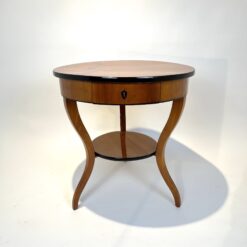 Round Biedermeier Side Table - Front Drawer Profile - Styylish