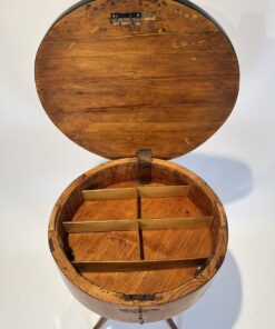 Biedermeier Sewing Table Cherry - Compartments - Styylish