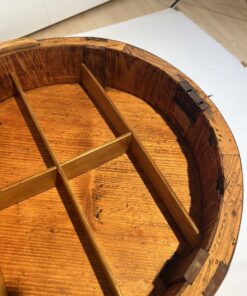 Biedermeier Sewing Table Cherry - Top Compartment Detail - Styylish