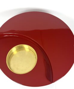 Willy Rizzo Coffee Table 'TRG' - Red Lacquer Detail - Styylish