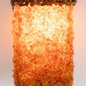 Pair of “Honey” Wall Lights in Amber and Tiger’s Eye