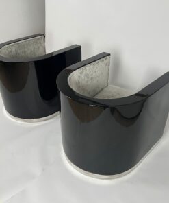 Pair of Art Deco Club Chairs - Back View Profile - Styylish