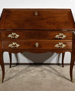 Small Mahogany Sloping Desk - Front Detail - Styylish