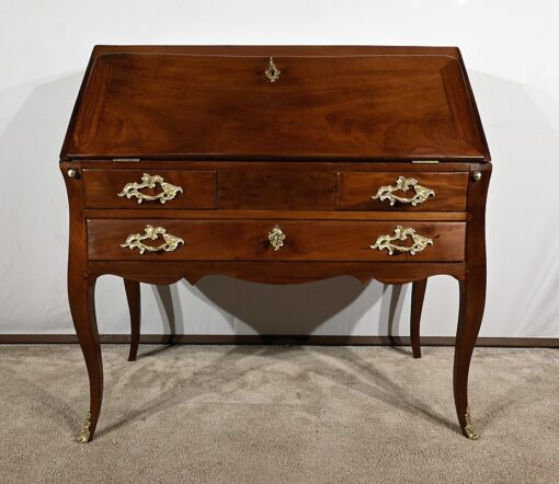 Small Mahogany Sloping Desk - Front Detail - Styylish