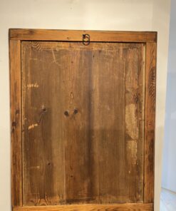 Biedermeier Mirror Ebonized Top Corner - Back Profile With Hook - Styylish