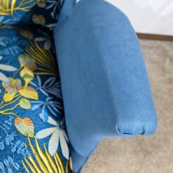 Midcentury Loveseat - Blue Fabric - Styylish