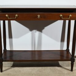 Mahogany Console Louis XVI - Front With Drawer Open - Styylish