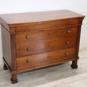 Italian Solid Walnut Antique Chest of Drawers