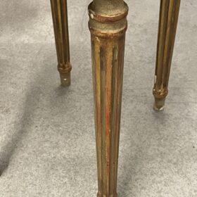 Oval Gilt Wood Side Table , Napoleon III 1850-60, Gilt Wood and Cane