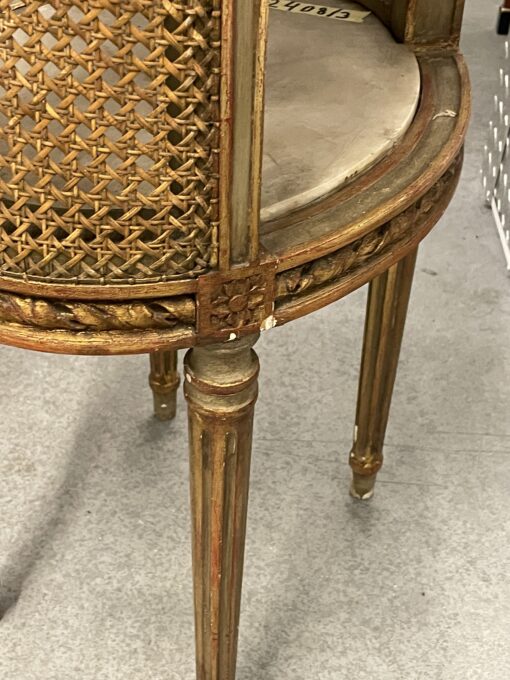 Oval Gilt Wood Side Table- detail view- Styylish