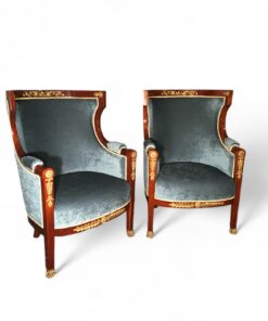 Pair of French Empire barrel Armchairs- Styylish