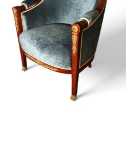 Pair of French Empire barrel Armchairs - Base - Styylish