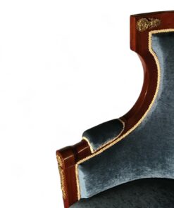 Pair of French Empire barrel Armchairs - Side Profile - Styylish