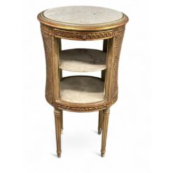 Oval Gilt Wood Side Table- Styylish