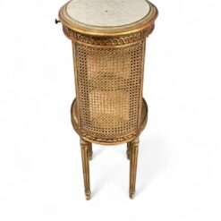 Oval Gilt Wood Side Table- side view- Styylish