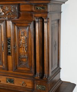 Two-Body Buffet Solid Walnut - Side Columns - Styylish